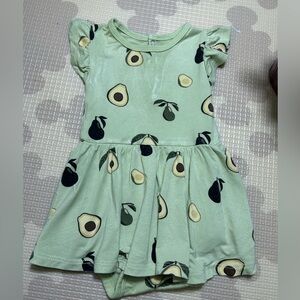 👶🌸 Kyte BABY Green Avocado Print Kids Dress(3-6m) -Shop Kindness 👶🌸